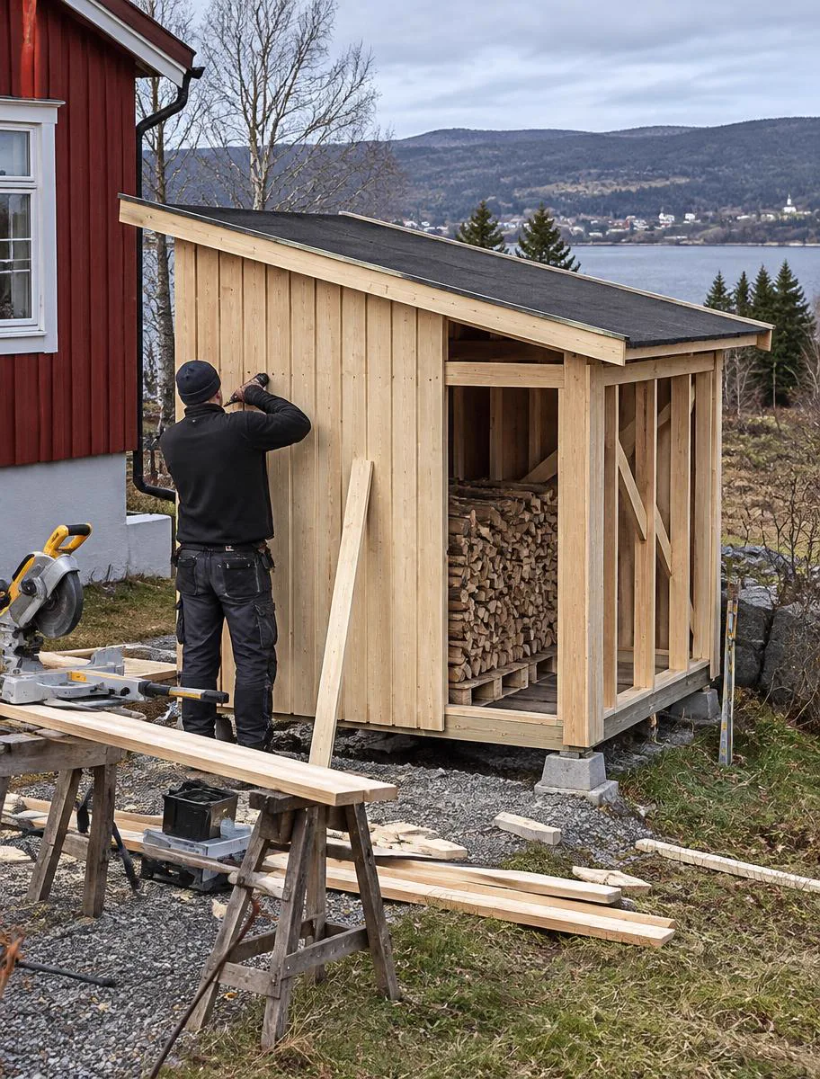 Förråd i trä i Söråker